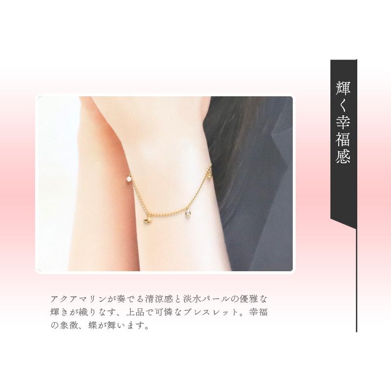 リボン済＆紙袋 4℃ ブレスレット カナル ヨンドシー 正規品 レディース 3月 6月 誕生石 canal4℃ 4ドシーの画像