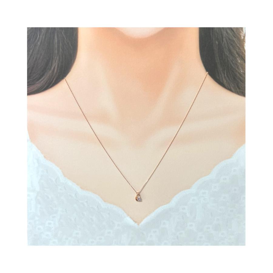 リボン済＆紙袋 4℃ ヨンドシー 正規品 ネックレス canal4℃ カナル4℃ レディース しずくモチーフ 12月 誕生石の画像