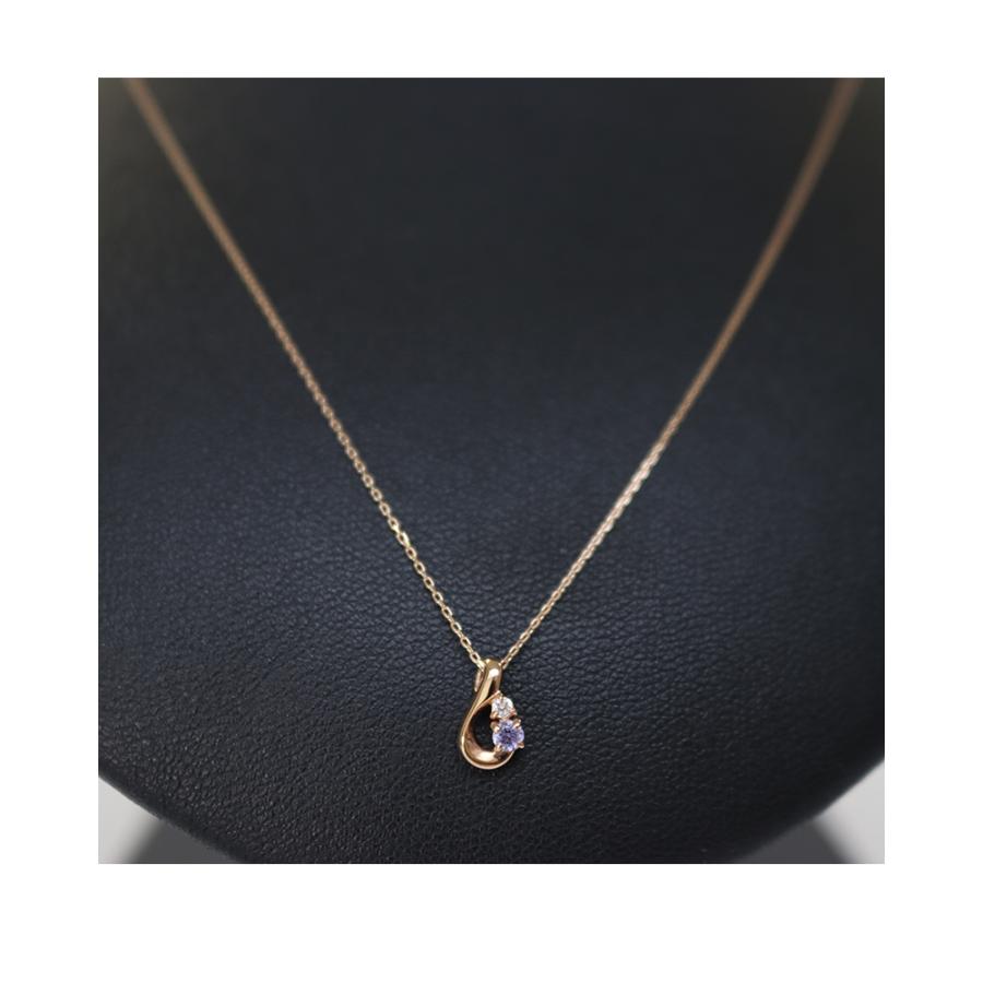 リボン済＆紙袋 4℃ ヨンドシー 正規品 ネックレス canal4℃ カナル4℃ レディース しずくモチーフ 12月 誕生石の画像