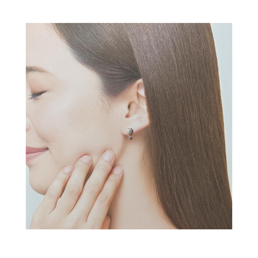 4°c ピアス カナル ヨンドシー レディース 揺れる月モチーフ canal4℃ 4