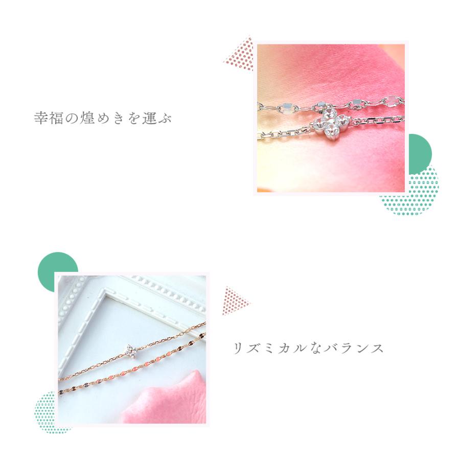 リボン済＆紙袋 4℃ ブレスレット カナルヨンドシー レディース canal4℃ 4ドシー フラワーモチーフ シルバー ピンクゴールド 名入れ対応BOXの画像