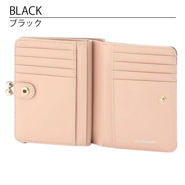ジャス♡様★新品ジルスチュアート★レイヤード パイソン＆リボンがま口折り財布★黒 新品 ジルスチュアート レイヤード パイソン＆リボンがま口折り財布