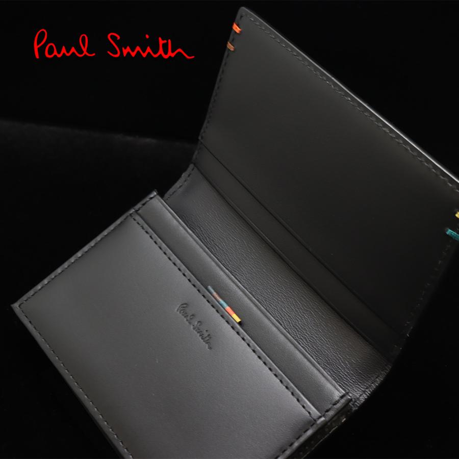 Paul Smith 名刺入れ　現行品　新品未使用　ハイライトステッチ　ブラック 特典・正規品・無料ラッピング ポールスミス 名刺入れ メンズ カード
