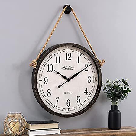 とっておきし福袋 Clock, Rope Hurley Bronze Co. & 特別価格FirsTime Plastic, inches好評販売中 24 x 2.5 x 33.5 掛け時計、壁掛け時計
