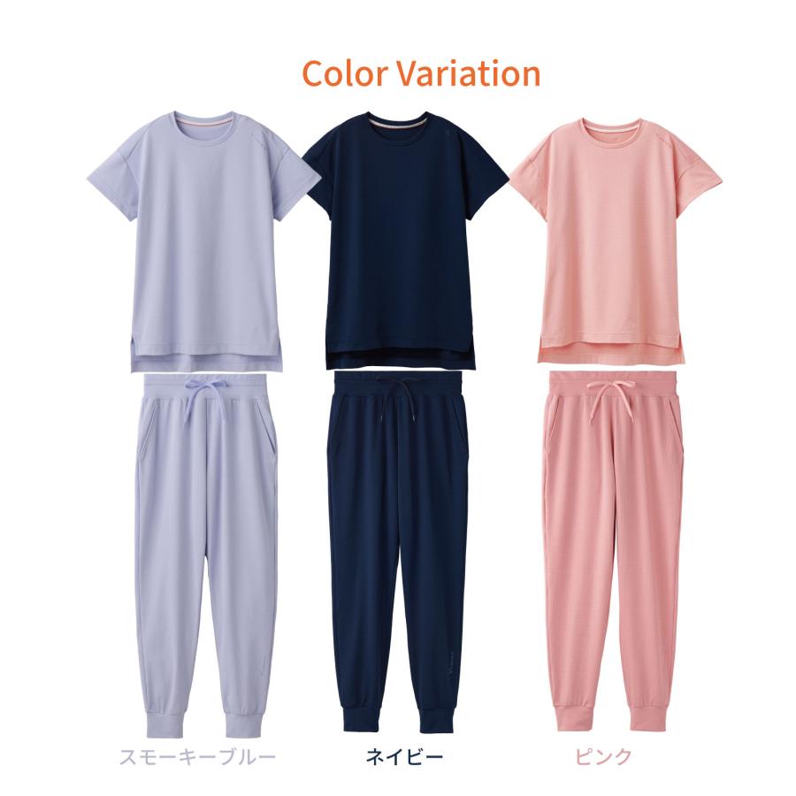 リカバリーウェア ベネクス VENEX レディース 上下セット ショートスリーブ ジョガーパンツ スタンダードドライ+ ルームウエア 一般医療機器の画像