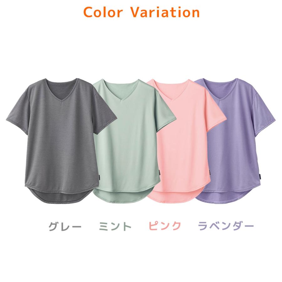 リカバリーウェア ベネクス VENEX レディース コンフォートクール 半袖 快眠パジャマ ルームウェア 部屋着 Tシャツ 疲労回復 接触冷感｜venex-j｜18