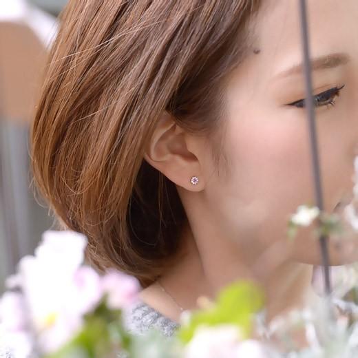 K18 フラワーピアス K18 フラワーダイヤモンド ピアス | jewelryway