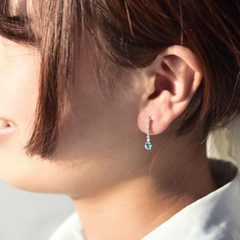 アパタイト ダイヤモンド ピアス Lien2/リアン K18 オーバルカット 