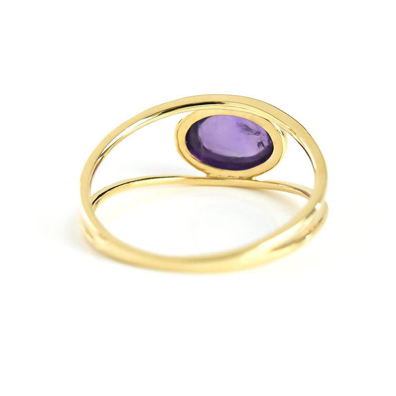 選べる宝石 アメジスト リング K18 Mia ミア 指輪 18k 18金 レディース