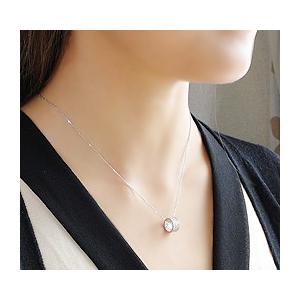 ダイヤモンド 天然石 パヴェ リング ネックレス 0.8ct K18WG