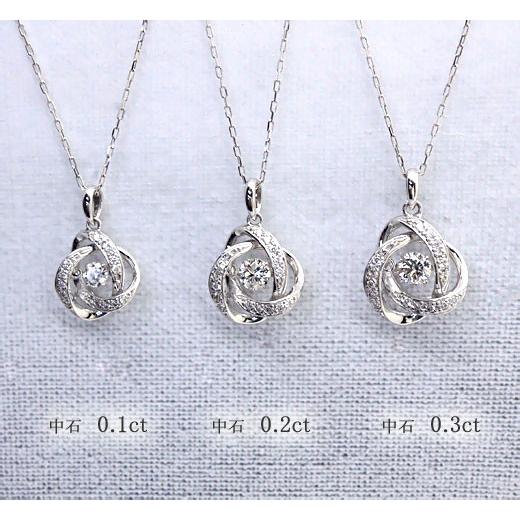 ダンシングストーン Loop ダイヤモンド 天然石 ペンダント ネックレス K18 18k 18金 [diap0068]の画像