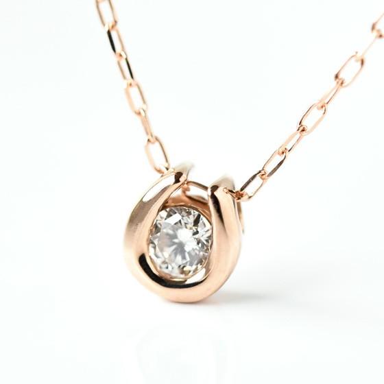 一粒ダイヤモンド 天然石 ネックレス Lapin 0.1ct K18 即日発送対応