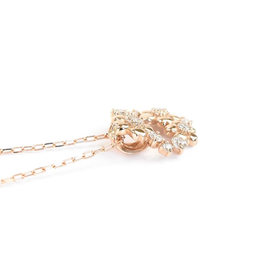 K18 さくらモチーフ No.14 ダイヤモンド 天然石 ペンダント momozome