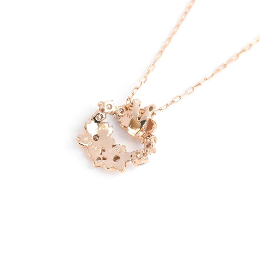 さくら　K18 ダイヤペンダント K18 さくらモチーフ No.14 ダイヤモンド 天然石 ペンダント momozome