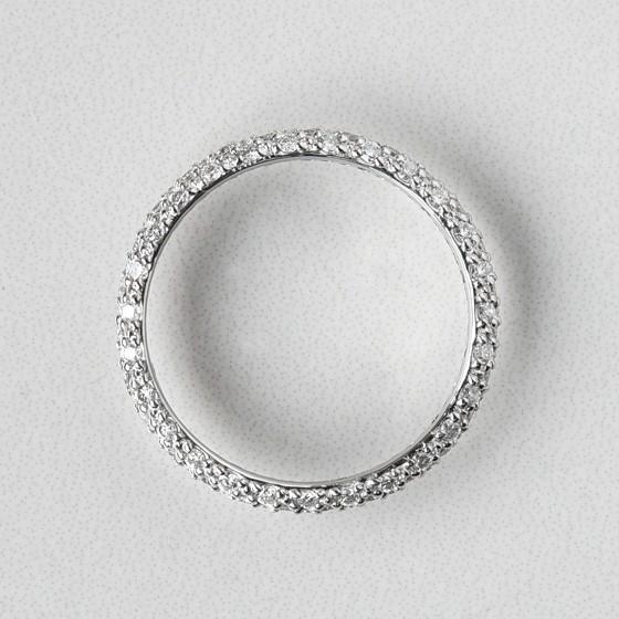 【フェア対象品】パヴェ フルエタニティリング ダイヤモンド 天然石 0.5ct K18 プラチナ パヴェリング ダイ[diar0016]の画像