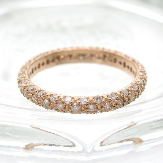 【フェア対象品】パヴェ フルエタニティリング ダイヤモンド 天然石 0.5ct K18 プラチナ パヴェリング ダイ[diar0016]の画像