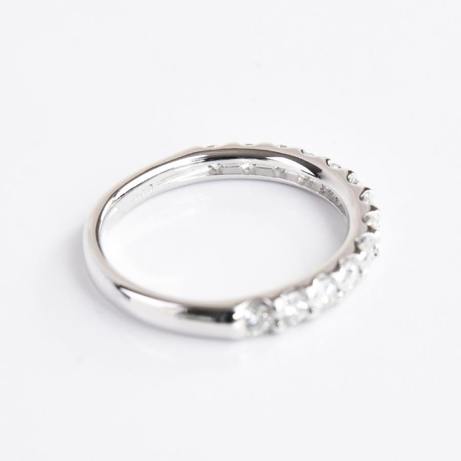 ダイヤモンド 天然石 ハーフエタニティ リング 0.5ct K18 プラチナ エタニティ 0.5カラット [diar0030]の画像
