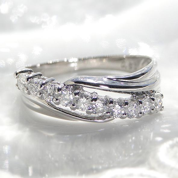 K18 ダイヤモンド 天然石 0.5ct スイート10 リング 0.5カラット ダイヤ ダイアモンド 10石 [diar0044]の画像