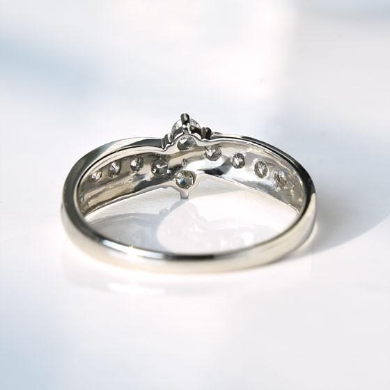 ダイヤモンド 天然石 スイート10 リング K18 0.5ct プラチナ Pt950 0.5カラット [diar0057]の画像