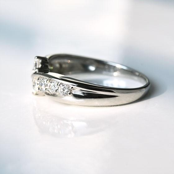 ダイヤモンド 天然石 スイート10 リング K18 0.5ct プラチナ Pt950 0.5カラット [diar0057]の画像