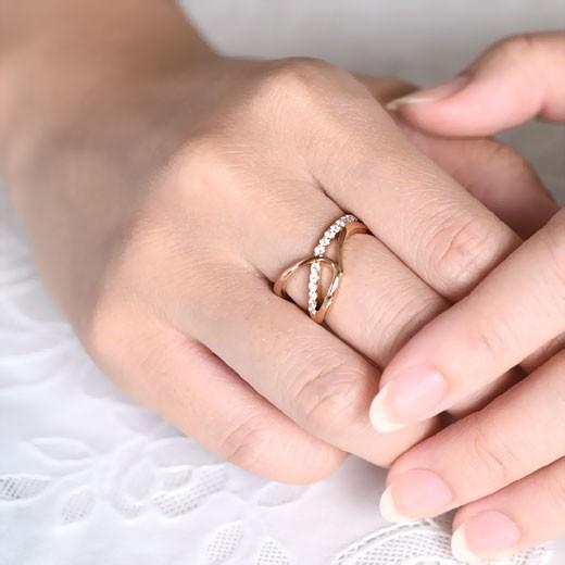 エタニティリング ダイヤモンド 天然石 K18 Charme 2WAY 指輪 リング 18k 18金 [diar0098]の画像