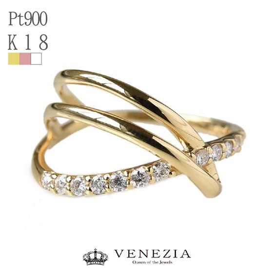 ダイヤモンド 2WAY Parure リング K18 レディース ファッション 