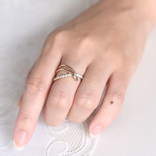 エタニティリング ダイヤモンド K18 Parure 2WAY ファッション 