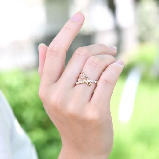 ダイヤモンド 2WAY Parure リング K18 レディース ファッション 