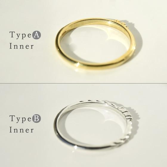 K18 リング ダイヤモンド 天然石 Triplets ミル打ち ツイスト 指輪