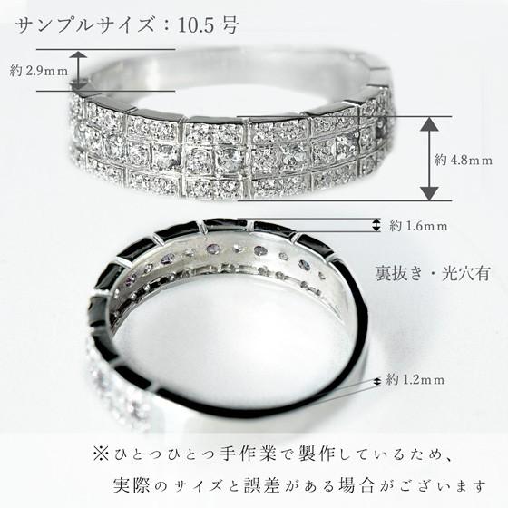 K18 パヴェ ダイヤモンド 天然石 リング 0.35ct プラチナ作製対応