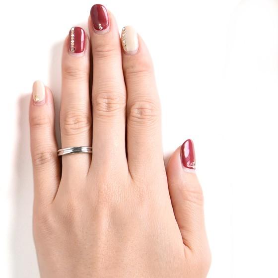 指輪 K18 メンズ レディース シンプル No.11 リング Pt950 プラチナ