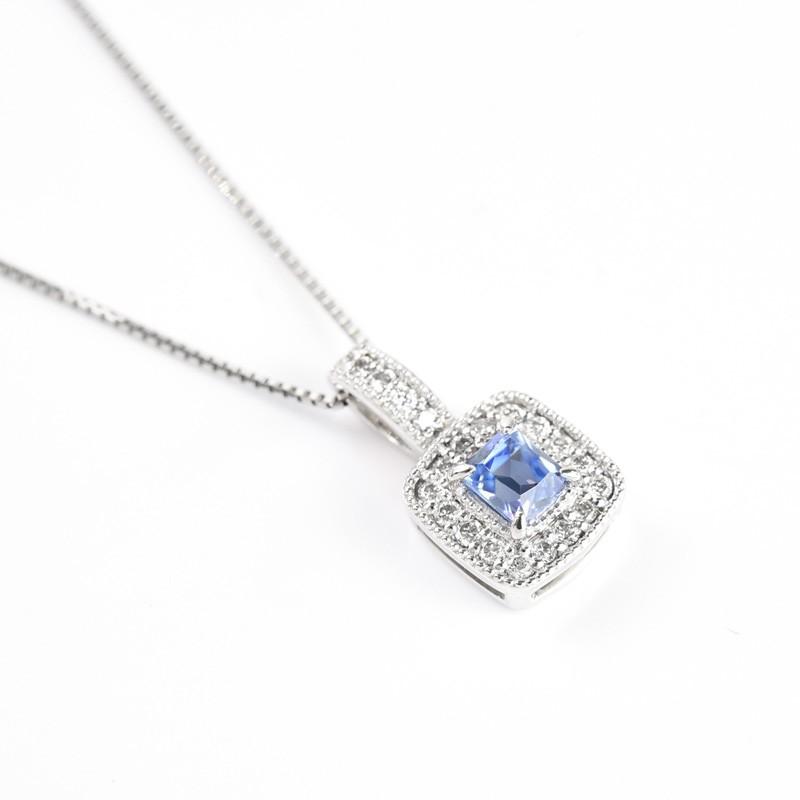 【1000円OFFクーポン（〜6/11 13:00）】ベニトアイト ネックレス Pt900 プラチナ 稀少石 0.23ct ダイヤモンド 0.1ct ペンダント [onlp0088]_3