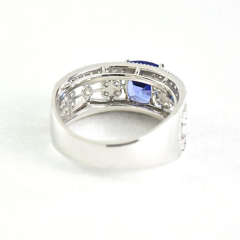 タンザナイト リング 指輪 Pt950 プラチナ 1.78ct ダイヤモンド 天然石