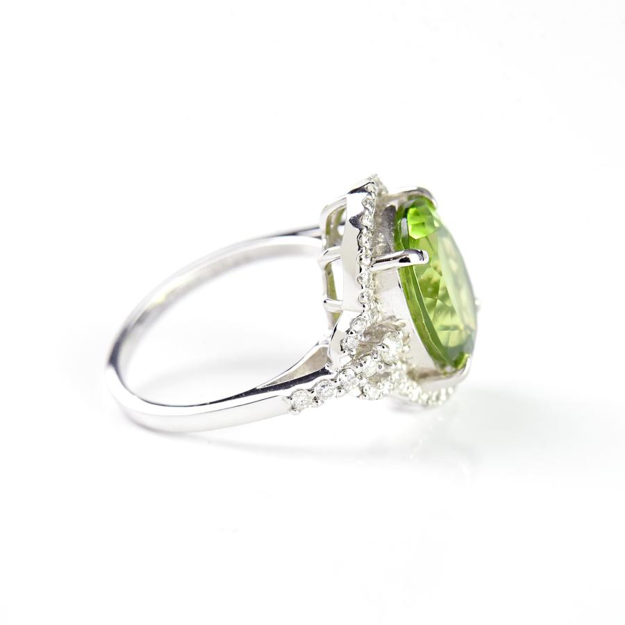 ペリドット 5.82ct リング 指輪 Pt900 プラチナ 大粒 オンリー