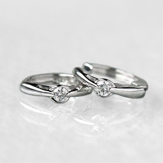 【片耳分 半ペア】ピアリング 一粒ダイヤモンド 0.03ct K18 / 正規品 ピアリング社 ジュエリー アクセサリー 送料無料 結婚式｜veneziajewels｜02