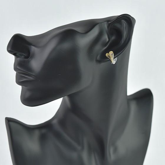 ピアリング 正規品 K18 コンビ イヤリング capriccioso ピアリング社 ジュエリー ノンホールピアス [pieg0017]の画像