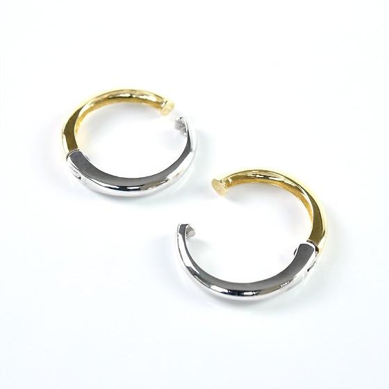 ピアリング 甲丸 Tall ノンホールピアス K18 Pt950 K10 メンズ レディース イヤリング [pieg0026]の画像