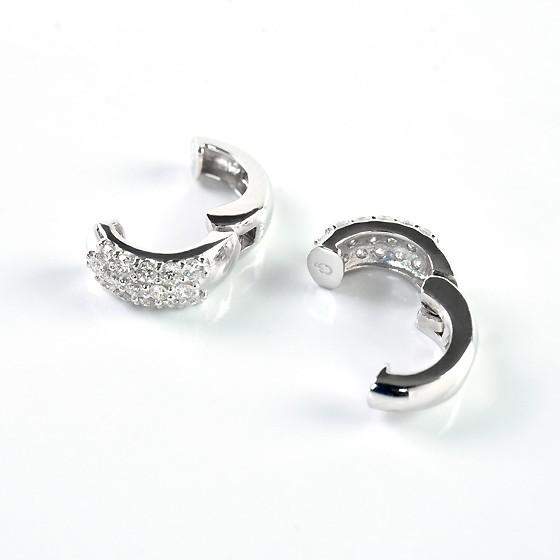 ピアリング ダイヤモンド 天然石 K18 パヴェ イヤリング 正規品