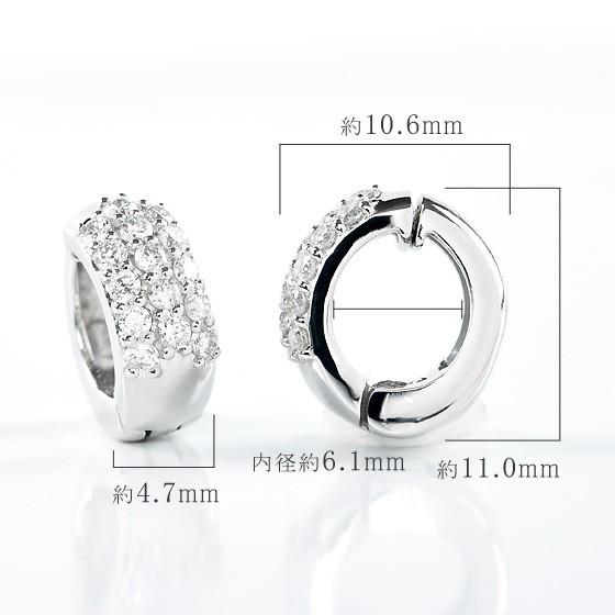 ピアリング ダイヤモンド 天然石 K18 パヴェ イヤリング 正規品