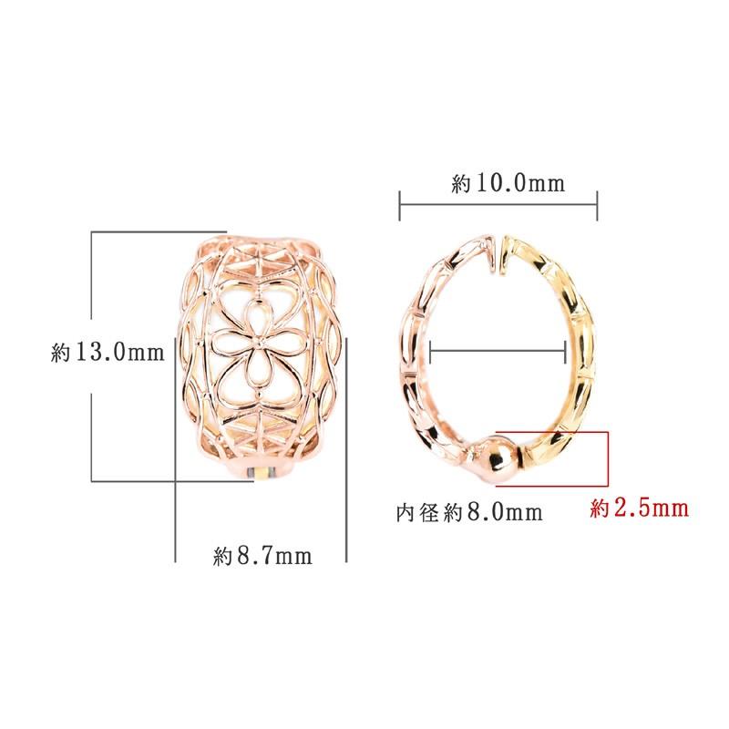 ピアリング 18k コンビ cantabile カンタービレ 大振り 大ぶり イヤリング 正規品 ピアリング社 [pieg0032]の画像