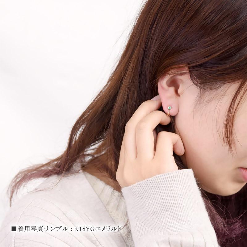 ピアリング ノンホールピアス Pico イヤリング K18 選べる宝石 正規品 ピアリング社 シンプル [pieg0038]の画像