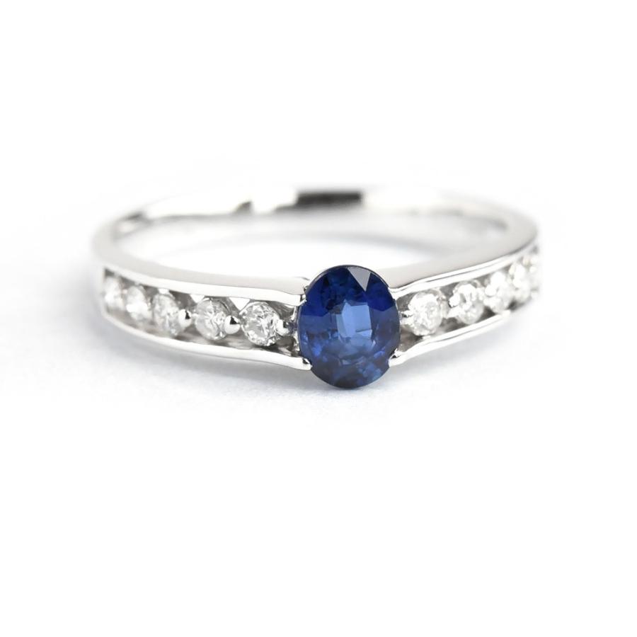 ブルーサファイア ダイヤモンド リング Pt950 ハードプラチナ プラチナ サファイヤ [sapr0006] 夏