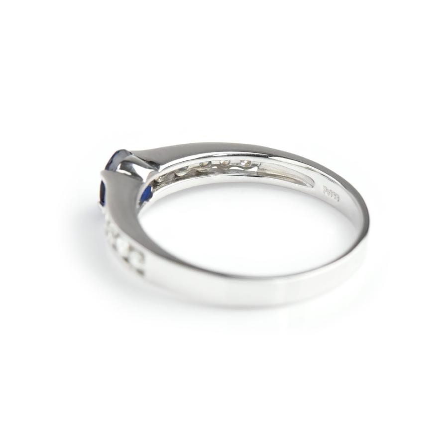 ブルーサファイア ダイヤモンド リング Pt950 ハードプラチナ プラチナ サファイヤ [sapr0006] 夏