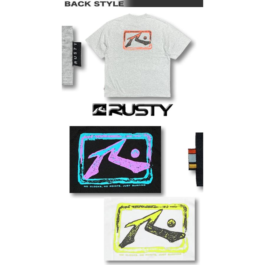 サーフブランド  Tシャツ ラスティ RUSTY メンズ 半袖  ドロップショルダー ワイドシルエット UVカット 吸汗速乾 913502｜venice｜04