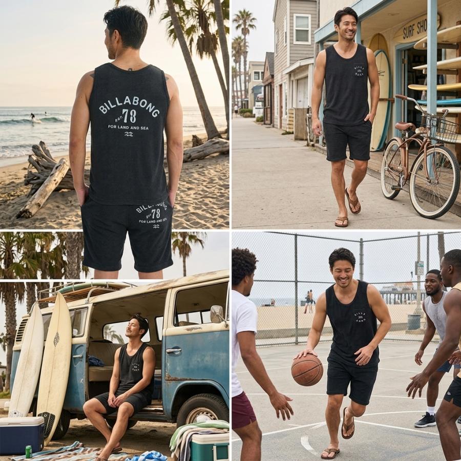 BILLABONG ビラボン　ネオプレーン　ノースリーブ　ベスト　迷彩　XS BILLABONG（ビラボン） 最短翌日配達 パイル タンクトップ Tシャツ
