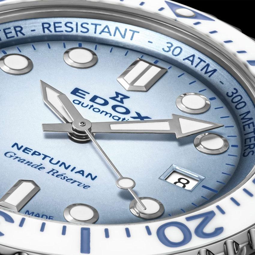 エドックス腕時計 ネプチュニアン グランデ リザーブ デイト オートマティック NEPTUNIAN GRANDE RESERVE DATE AUTOMATIC 正規品 時計 メンズ EDOX 防水｜venire｜06