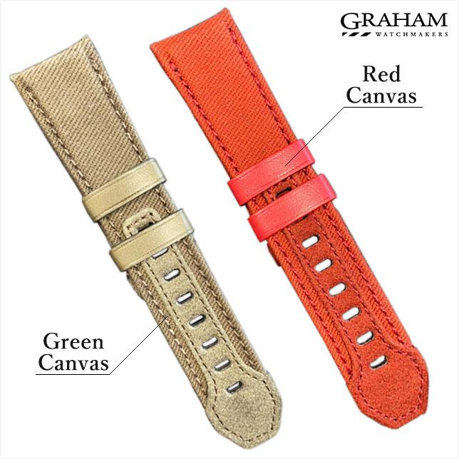 GRAHAM 正規品 グラハム腕時計 キャンバスストラップ 22mm 交換用