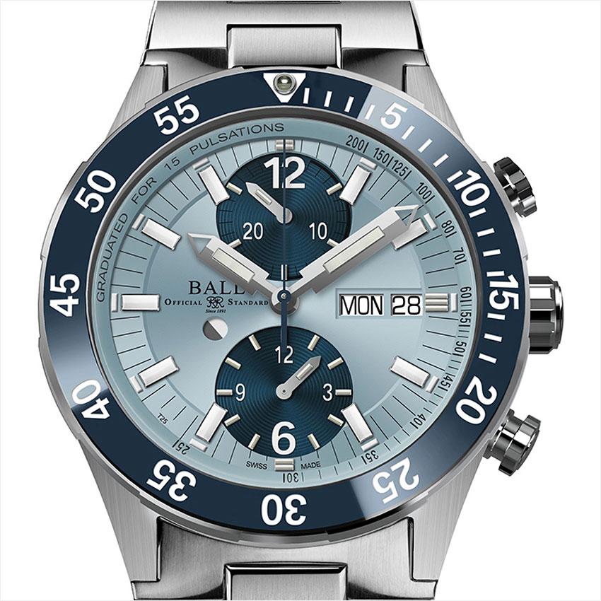 正規品 ボールウォッチ 時計 RESCUE CHRONOGRAPH レスキュー クロノグラフ ロードマスター 腕時計 メンズ BALL Watch アイスブルー・ブルー/メタルブレス | BALL Watch | 01