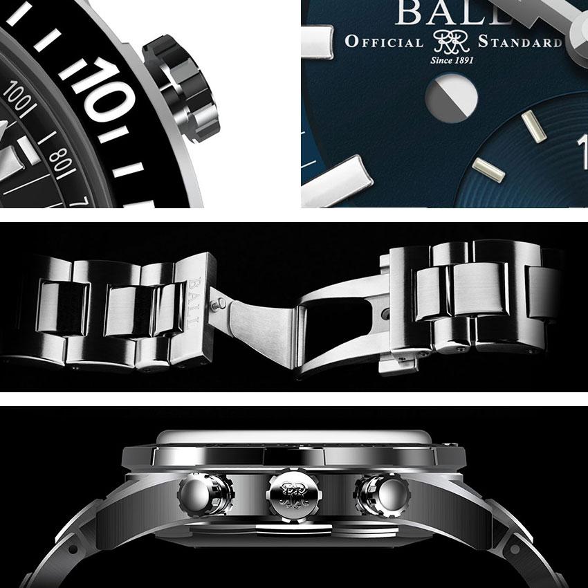 正規品 ボールウォッチ 時計 RESCUE CHRONOGRAPH レスキュー クロノグラフ ロードマスター 腕時計 メンズ BALL Watch ブラック/メタルブレス | BALL Watch | 03