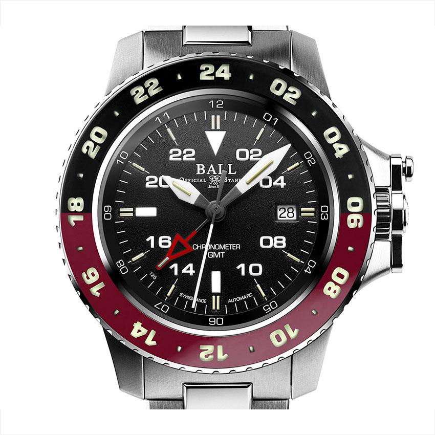 ボールウォッチ 時計 AERO GMT II エアロGMT II エンジニア ハイドロカーボン 腕時計 メンズ BALL Watch RED/BLACK ブラック／メタルブレス | BALL Watch | 01